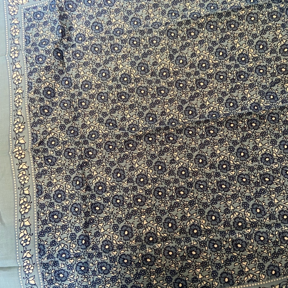 Sezane Floral Blue and Yellow Scarf - Picture 3 of 4